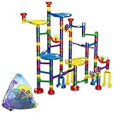 Image of ZCOINS 122 Parts+ 30 Marbles Run Toy marble run